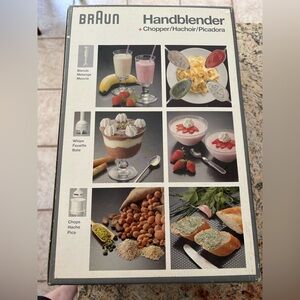 Never used Braun handblender and chopper